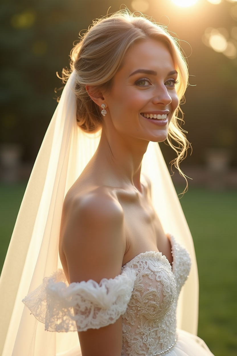 Novia feliz en Sposa Mia