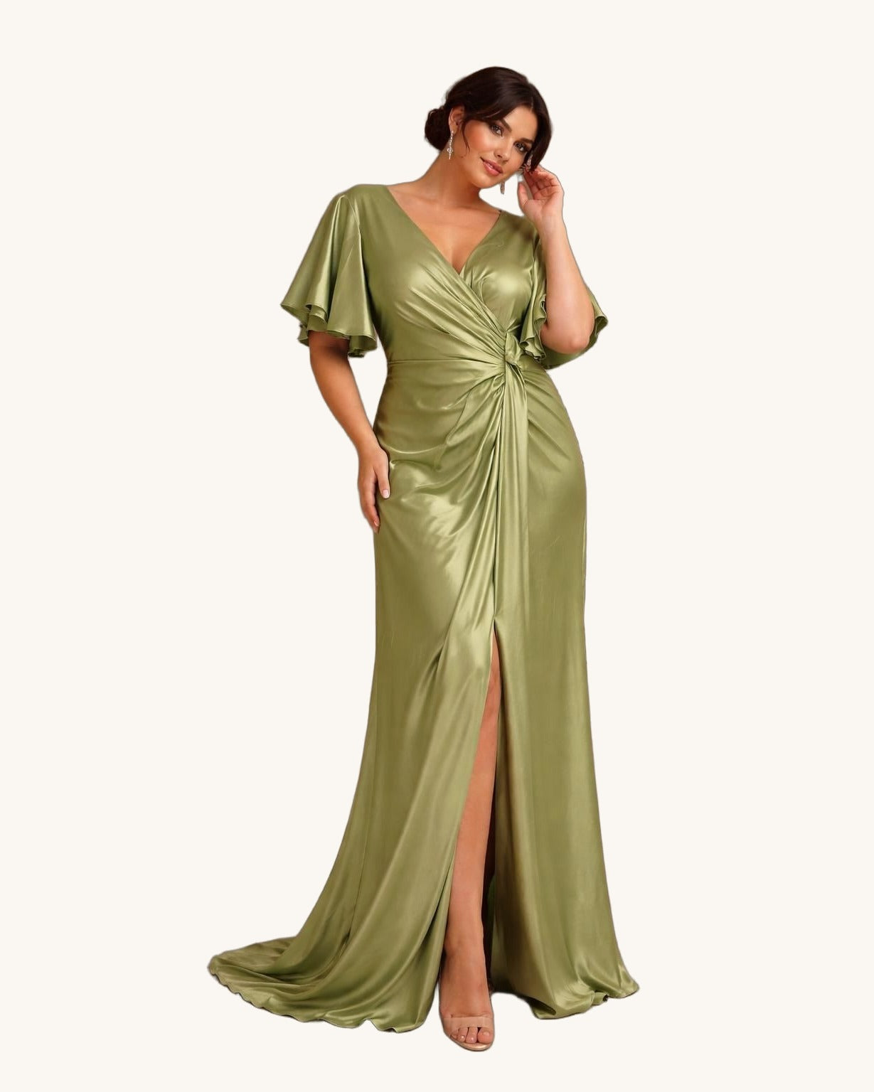 Dalia Verde olivo - Vestido de Noche - Sposa Mia Chihuahua