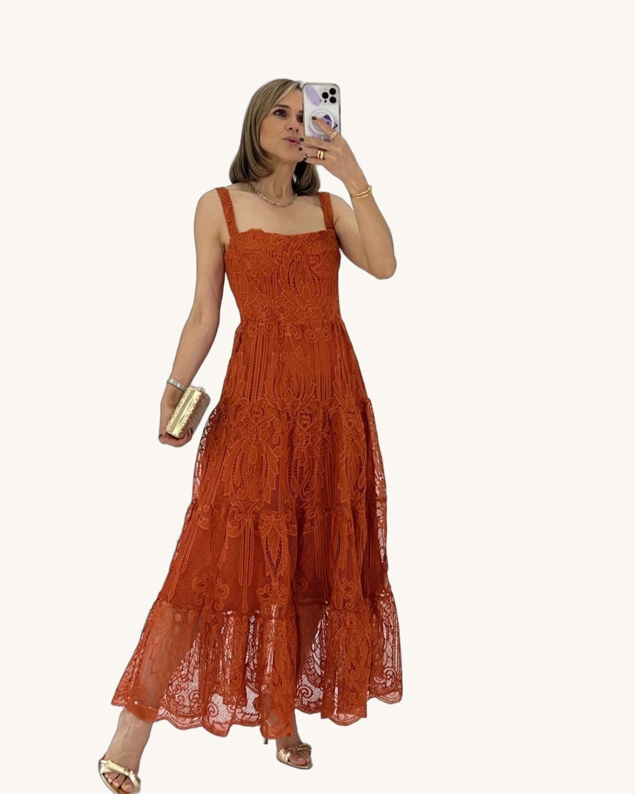 Gianna Naranja - Vestido Casual - Sposa Mia Chihuahua