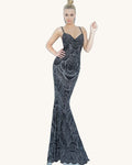 Jovanni Aurora — Negro/Plata - Vestido de Noche - Sposa Mia Chihuahua