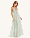 Macduggal Aurora — Menta/Plata - Vestido de Noche - Sposa Mia Chihuahua