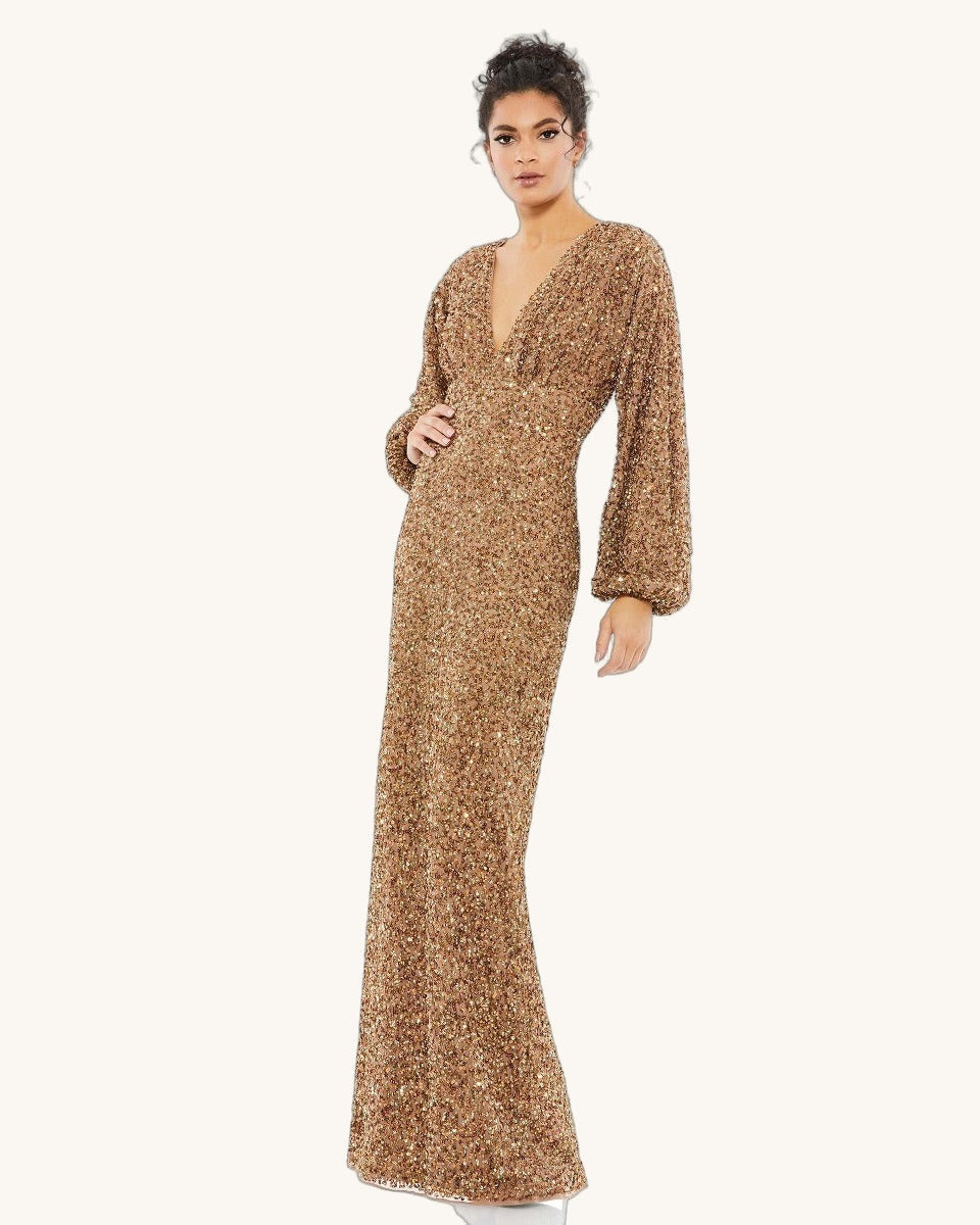Macduggal Bianca — Bronce - Vestido de Noche - Sposa Mia Chihuahua