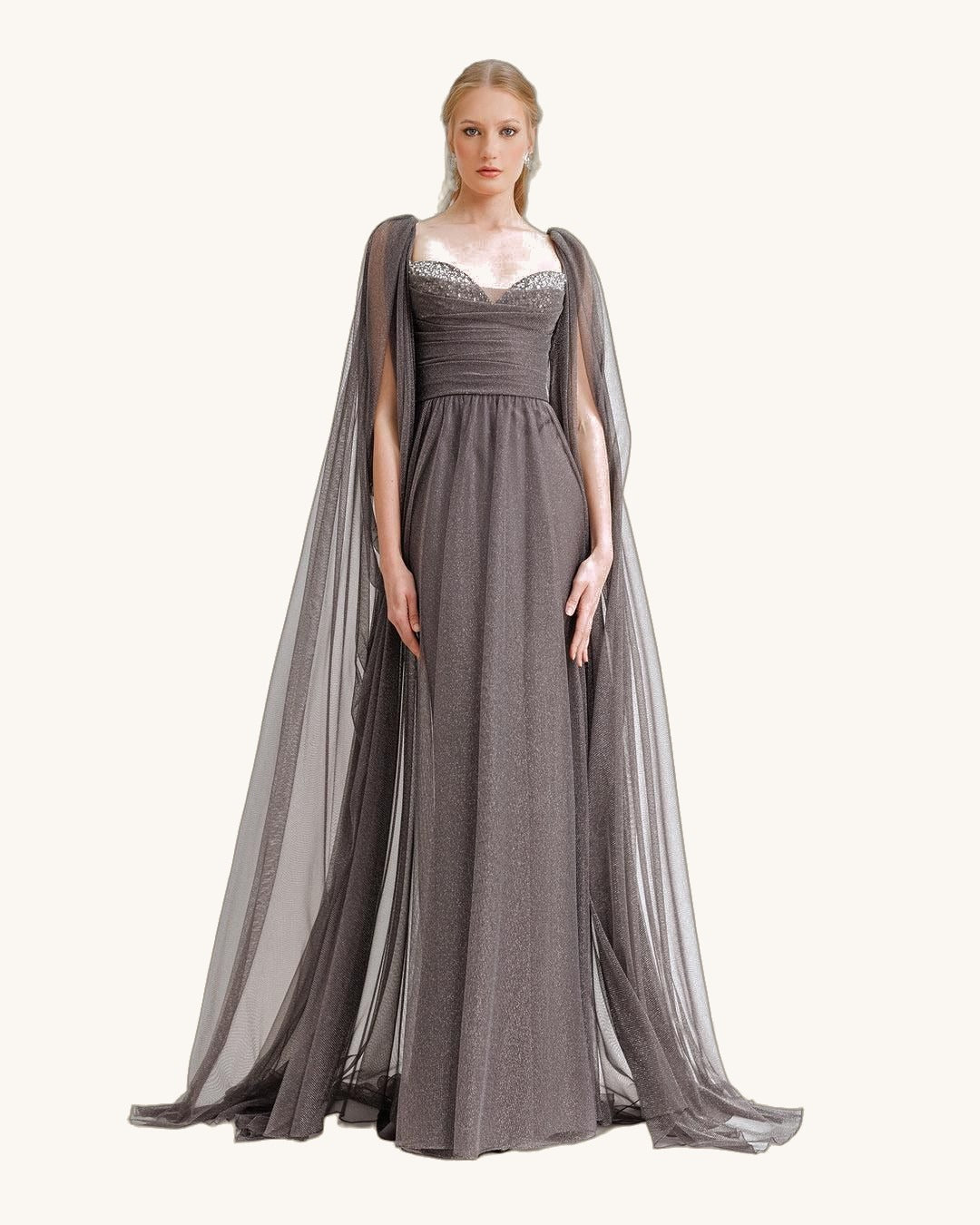 Gemy Maalouf Aurora — Grey - Vestido de Noche - Sposa Mia Chihuahua
