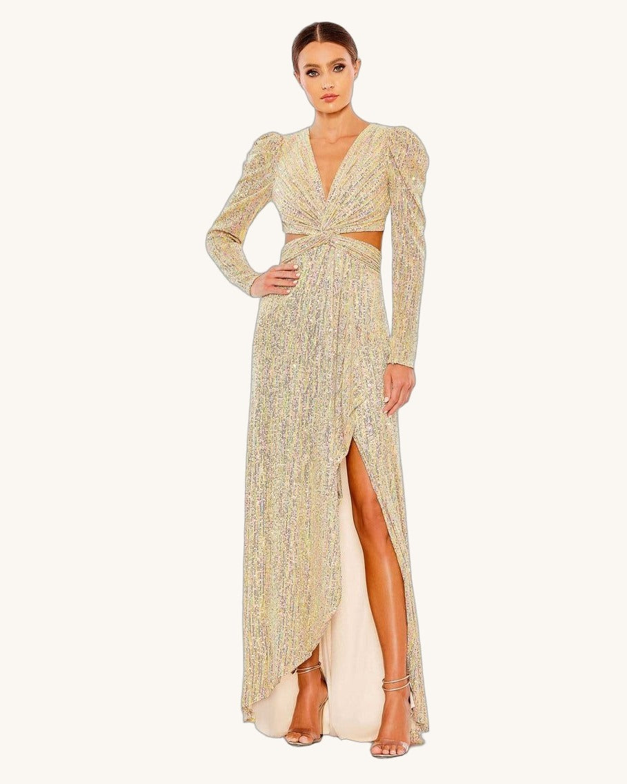Macduggal Patricia — Oro - Vestido de Noche - Sposa Mia Chihuahua