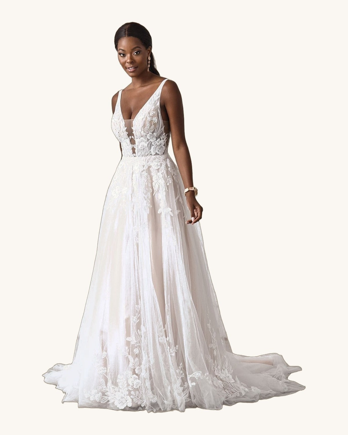 Justin Alexander Lucia — Ivory/Nude - Vestido de Novia - Sposa Mia Chihuahua