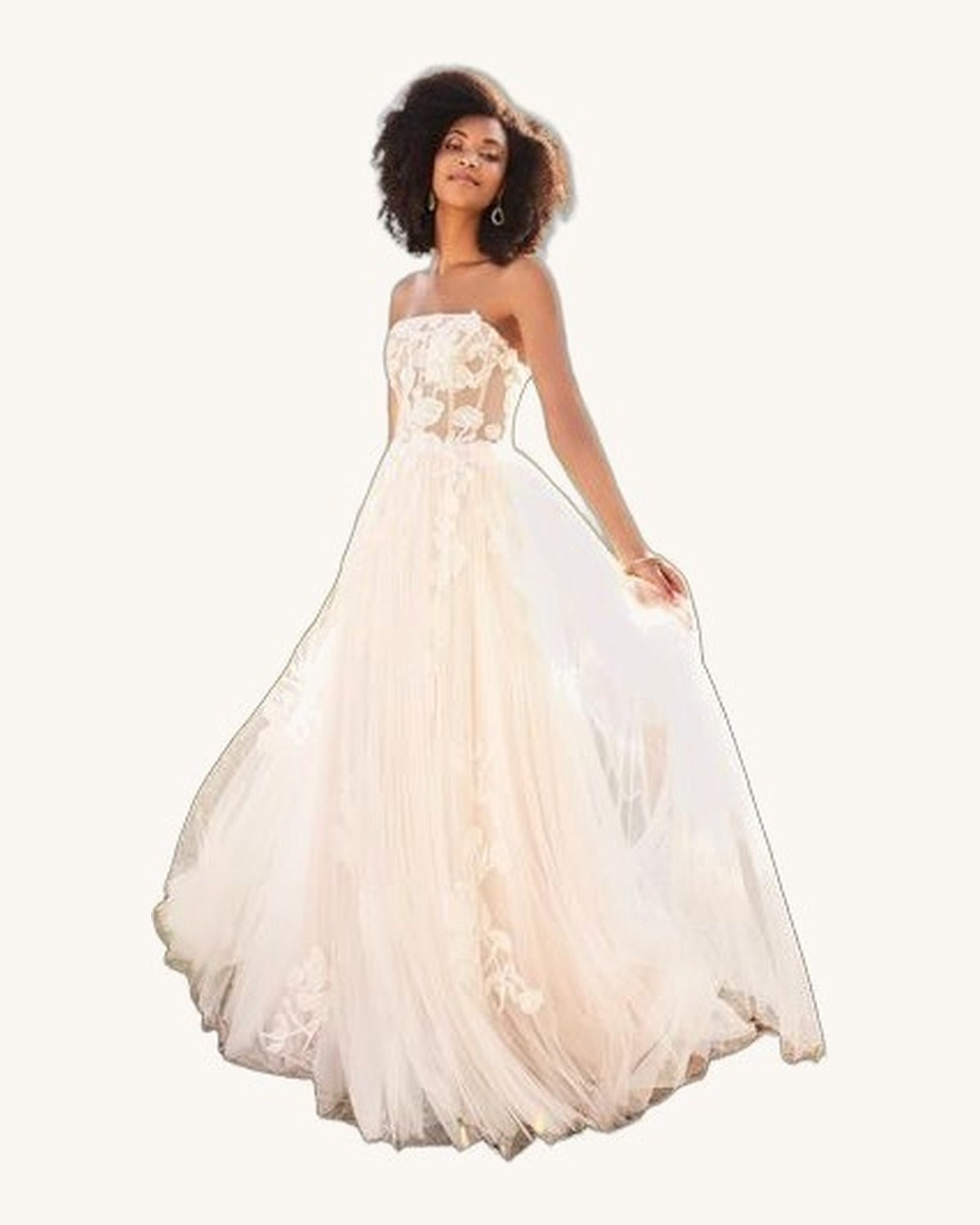 Justin Alexander Valentina — Ivory/Nude - Vestido de Novia - Sposa Mia Chihuahua