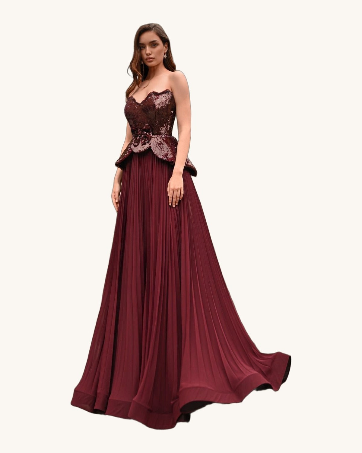 In Celeste — Vino - Vestido de Noche - Sposa Mia Chihuahua