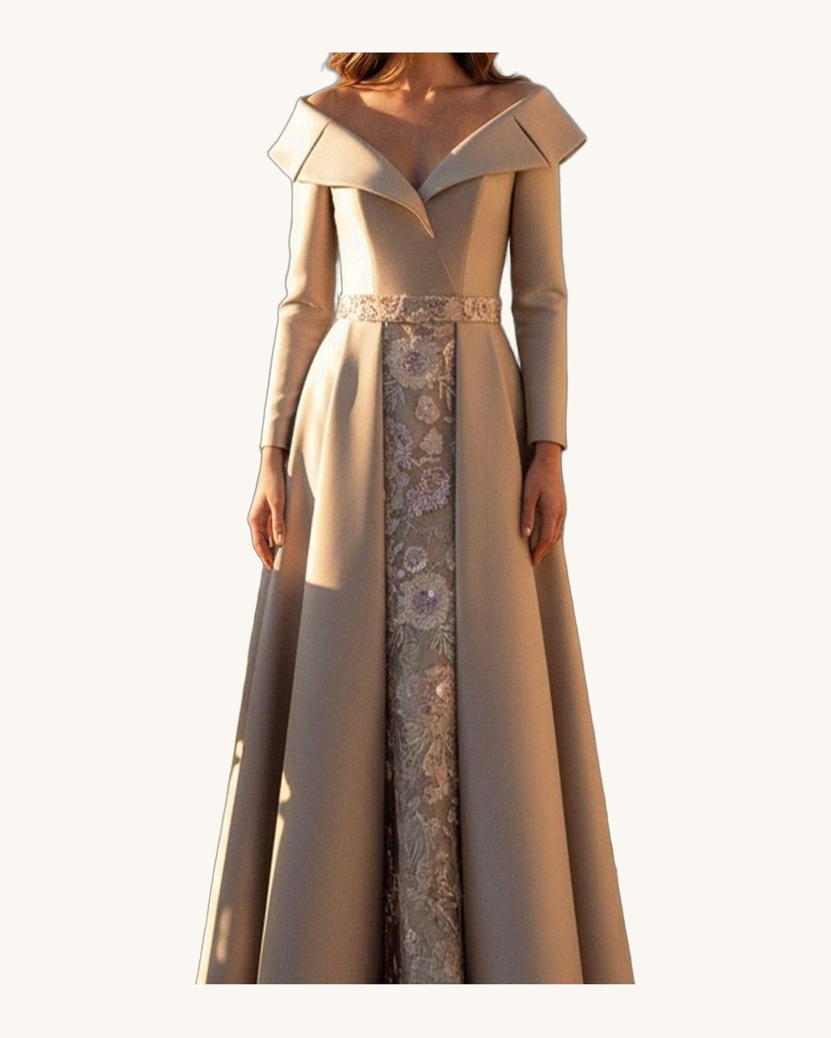 Terani Elena — Taupe - Vestido de Noche - Sposa Mia Chihuahua